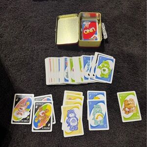 Vintage 2003 Care Bear Uno Collector’s Set in Lunchbox Tin